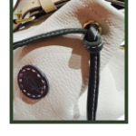 Petal Punk brass eyelets & leather cord