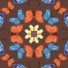 Butterfly Kaleidoscope Autumn scarf flat